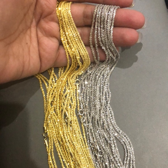 Sparkle Chain Made In Turkey Best gift Black Friday Deals, Gold vermeil chain - Picture 4 of 8